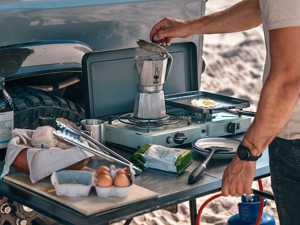 2 Cook 3 Pro Deluxe/ Portable 3 Piece/ Gas Barbeque/ Camp Cooker