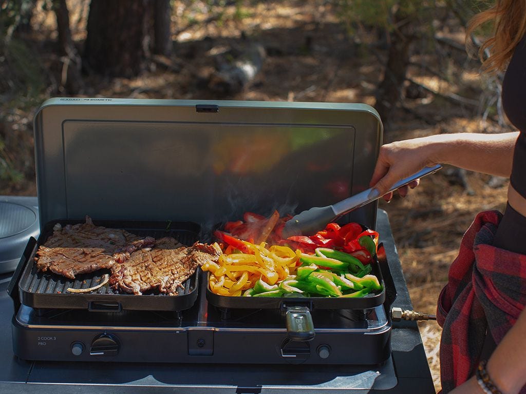 2 Cook 3 Pro Deluxe/ Portable 3 Piece/ Gas Barbeque/ Camp Cooker