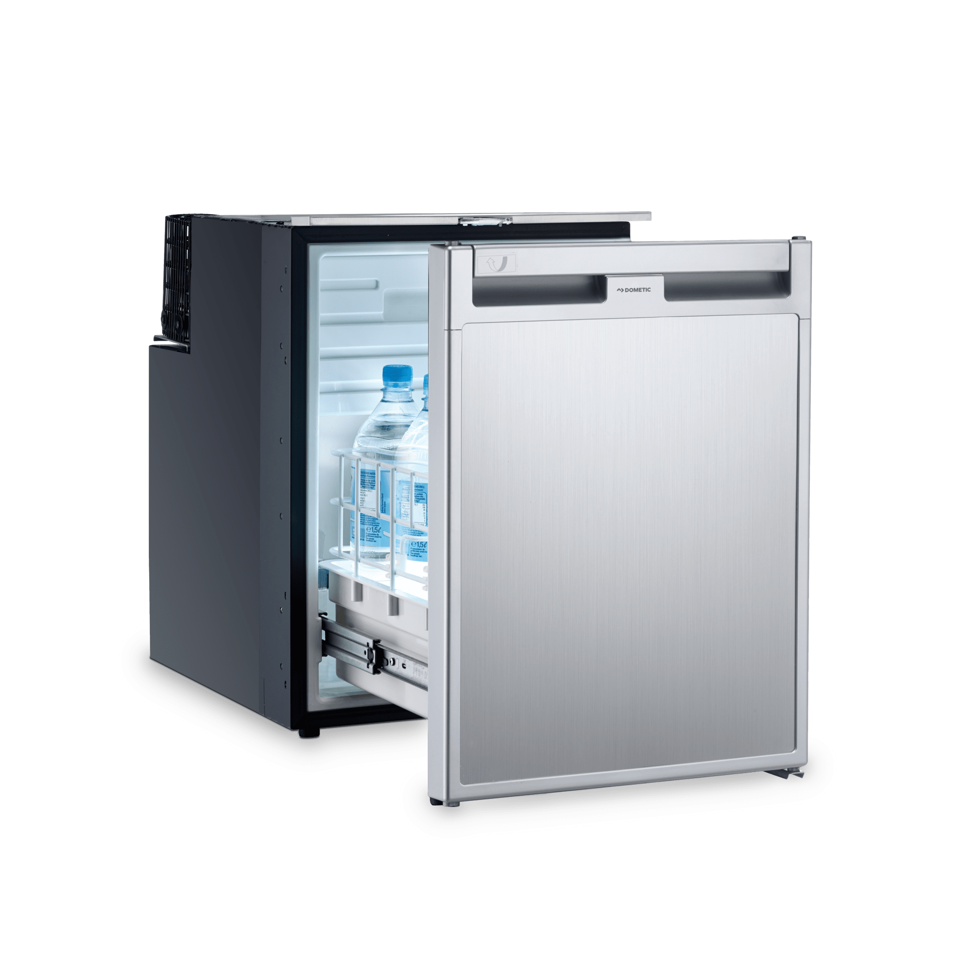 Dometic RM 8401 Absorber-Kühlschrank 48,6cm breit 95 Liter Türanschlag  rechts MES-Zündung silbergrau