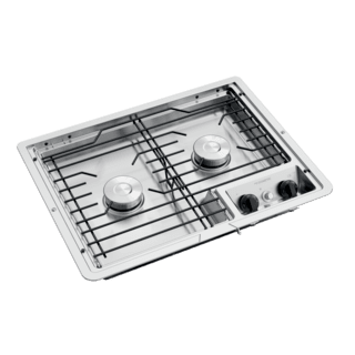 Dometic 2-Burner Drop-In Gas Cooktop, Stainless - Stainless Steel